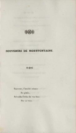 Souvenirs De Mortfontaine.