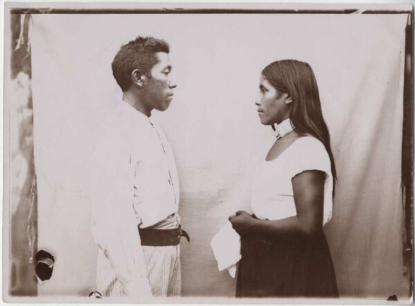 Type photograph of a Guajajara with his wife (profile)