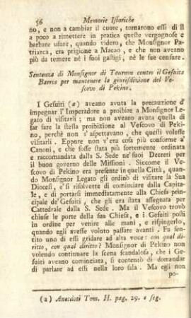 Sentenza di Monsignor di Tournon contro il Gesuita Barros per mantenere la giurisdizione del ...