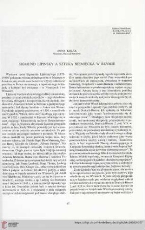 58: Sigmund Lipinsky a sztuka niemiecka w rzymie
