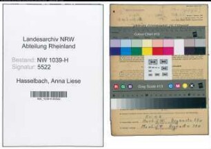 Entnazifizierung Anna Liese Hasselbach , geb. 11.03.1920 ()