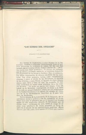 "Las sendas del arquero"