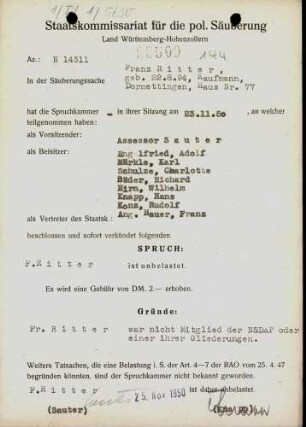 Ritter, Franz