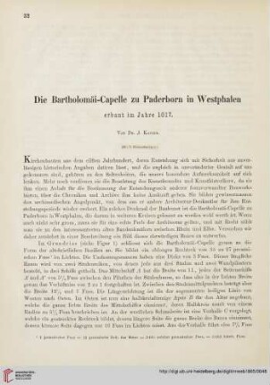 10: Die Bartholomäi-Capelle zu Paderborn in Westphalen : erbaut im Jahre 1017