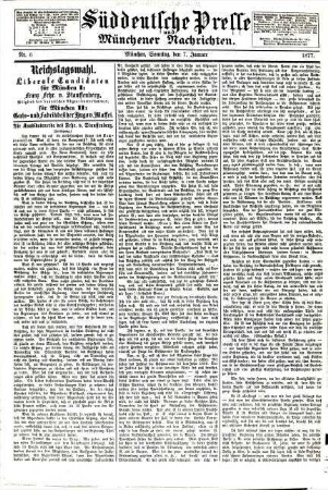 Süddeutsche Presse und Münchener Nachrichten. 1877, 1877, 1 - 6