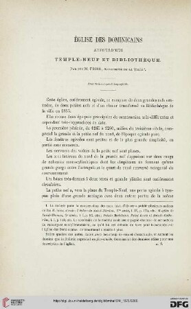 2.Ser. 9.1874/75: Èglise des dominicains aujourd'hui temple-neuf et bibliothéque