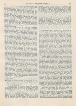 105-107 [Rezension] Beyerle, Konrad (Hrsg.), Die Kultur der Abtei Reichenau. Erinnerungsschrift zur zwölfhundertsten Wiederkehr d. Gründungsjahres d. Inselklosters. 724 - 1924. 2 Halbbde