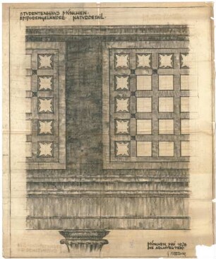 Bestelmeyer, German; München; Studentenhaus - Emporengeländer (Detail)