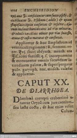 Caput XX. De Diarrhoea