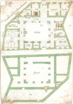 Nissler, Johann Thomas; Banz; Kloster Banz, Vorhofbauten - Grundrisse
