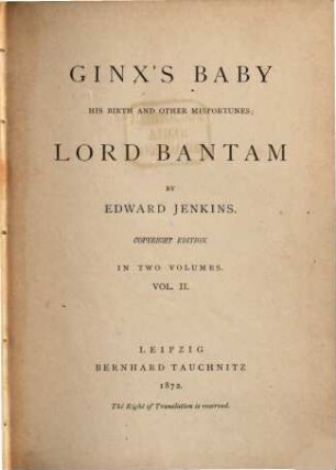 Ginx's baby, his birth and other misfortunes. 2
