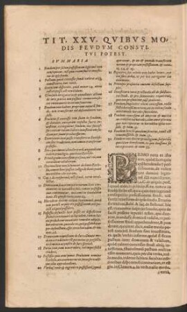 Tit. XXV. Quibus Modis Feudum Constitui Potest.