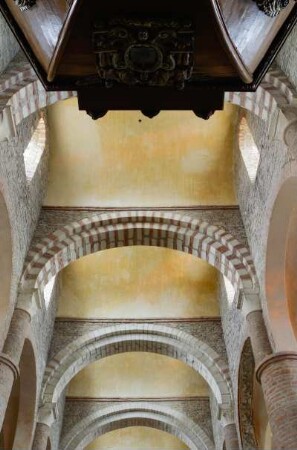Frankreich. Bourgogne. Saone et Loire. Tournus. Kirche Saint Philibert. Romanische Abteikirche. Innen