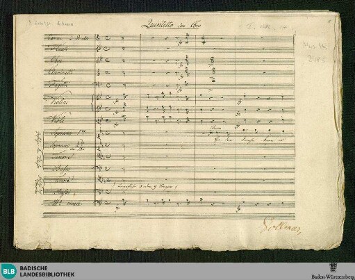 Libussa. Excerpts - Don Mus.Ms. 2485 : V (X), orch; KWV 1118