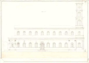 Gärtner, Friedrich von; München; St. Ludwig (Ludwigskirche) - Ansicht