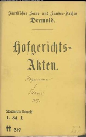 Hoyermann, Deppe gegen Franz Tilhen - Schuldforderung