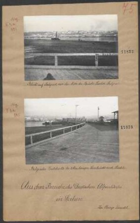 Blick von Belgrad von der Mitte der 3 km langen Savebrücke nach Semlin