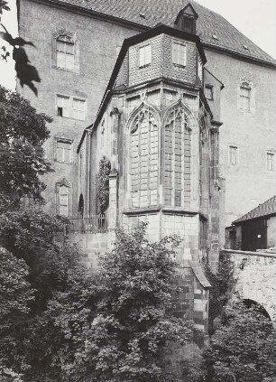 Schloss Rochlitz, Querhaus mit Schlosskapelle von Osten