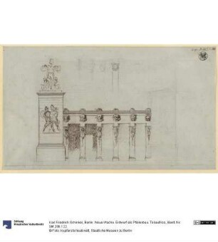 Berlin. Neue Wache. Entwurf als Pfeilerbau. Teilaufriss