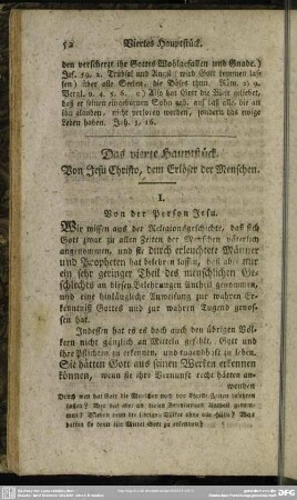 Das vierte Hauptstück. Von Jesu Christo, dem Erlöser der Menschen