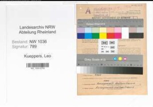 Entnazifizierung Leo Kueppers , geb. 28.10.1904 (Steiger)