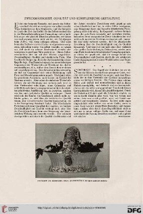 27: Zweckmässigkeit, Qualität und künstlerische Gestaltung