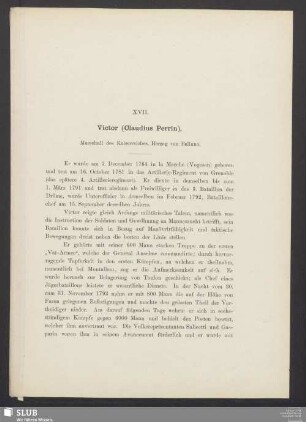 XVII. Victor (Claudius Perrin), Marschall des Kaiserreiches, Herzog von Belluno