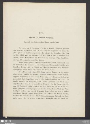 XVII. Victor (Claudius Perrin), Marschall des Kaiserreiches, Herzog von Belluno