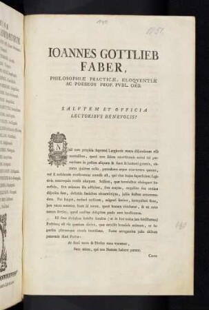 Ioannes Gottlieb Faber, ...