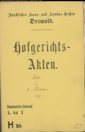 Halle, Henrich Kaspar zu Lemgo gegen Kord Henrich von Süvern zu Osnabrück - Schuldforderung