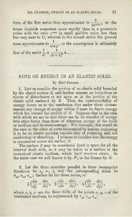 NOTE ON ENERGY IN AN ELASTIC SOLID.