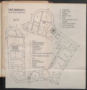 Plan No. I. Schloss Irmelshausen . Erster Stock (Erdgeschoss).
