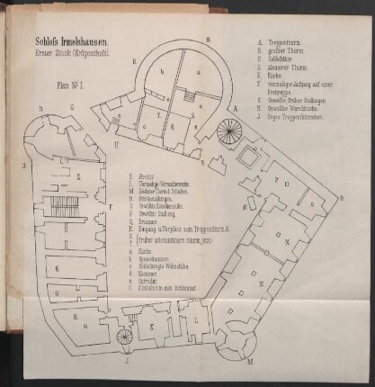 Plan No. I. Schloss Irmelshausen . Erster Stock (Erdgeschoss).
