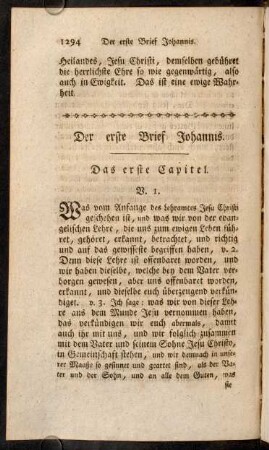 1294-1318, Der erste Brief Johannis