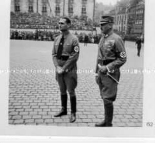 Raumbildband. Reichsparteitag der Arbeit. 100 Bilder. Vorbeimarsch der Formationen. Rudolf Heß und Hauptmann von Pfeffer.