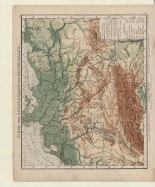 Fluss- und Gebirgskarte von Deutschland