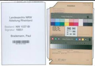Entnazifizierung Paul Brademann , geb. 10.05.1906 (Steuersekretaer)