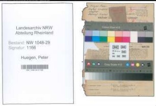 Entnazifizierung Peter Huegen , geb. 27.10.1892 (Beamter)