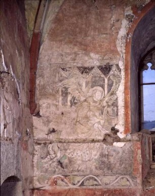Wandgemälde in der Burgkapelle, Petschau, Tschechische Republik