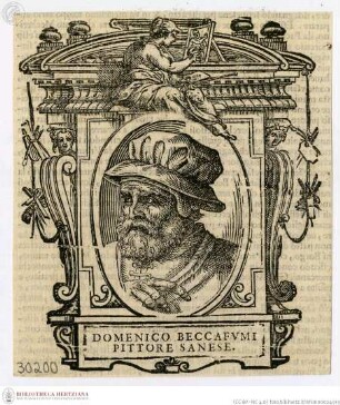 Giorgio Vasari: Delle vite de' più eccellenti pittori, scultori et architetti, In questa nuova edizione diligentemente reviste, ricorette, accresciute (...). Parte terza, Primo volume. Bologna: Evangelista Dozza, 1647, Domenico Beccafumi, Porträt