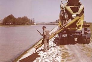 Versuchsstrecke Begrünung von Deckwerk am Ufer des Mittellandkanals