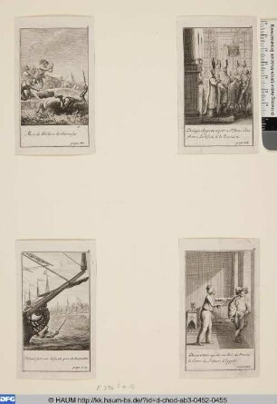 Unten rechts: Phares Oktai aporte au Roi de France le Coeur du Sultan d´Egypte