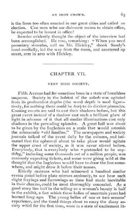 Chapter VII. Very High Society.
