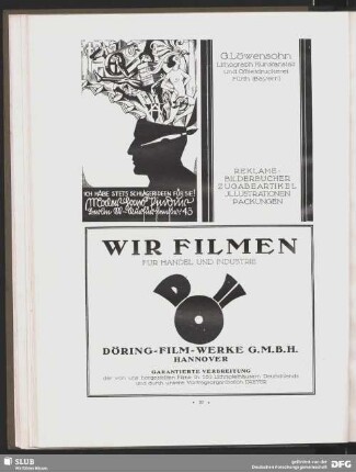 Wir filmen. Döring-Film-Werke G.M.B.H. Hannover