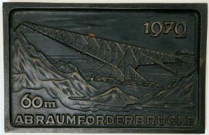 Plakette Abraumförderbrücke 1972