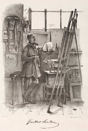 Gustav Canton in seinem Atelier
