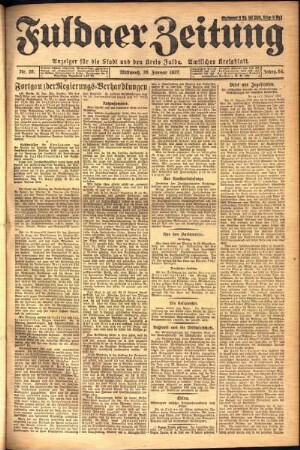 Ausgabe vom Mittwoch, den 26. Januar 1927.