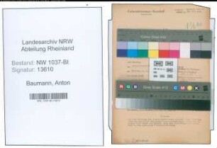 Entnazifizierung Anton Baumann , geb. 11.12.1902 (Laborant)