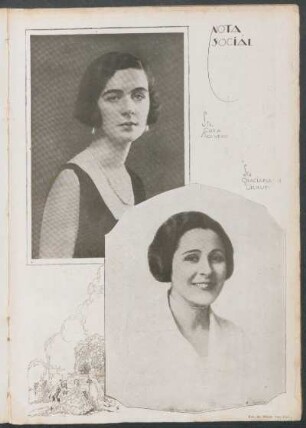 Nota social. - Sra. Cora Acevedo [y] Sra. Graciana Urruti