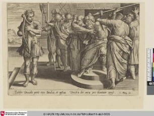 [David spielt die Leier für König Saul]